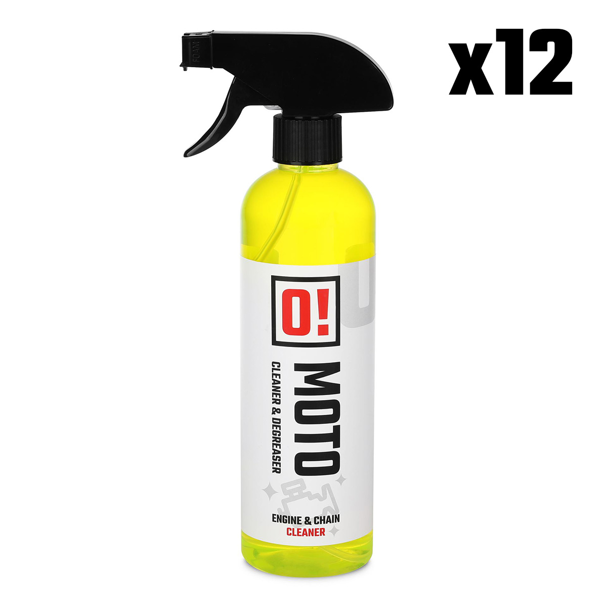 OMOTO sada 12 kus Prostředek na mytí motoruI řetězu 500ML O! CHAIN AND ENGINE CLEANER (O!MOTO) (OLE-018) (set 12 kus)